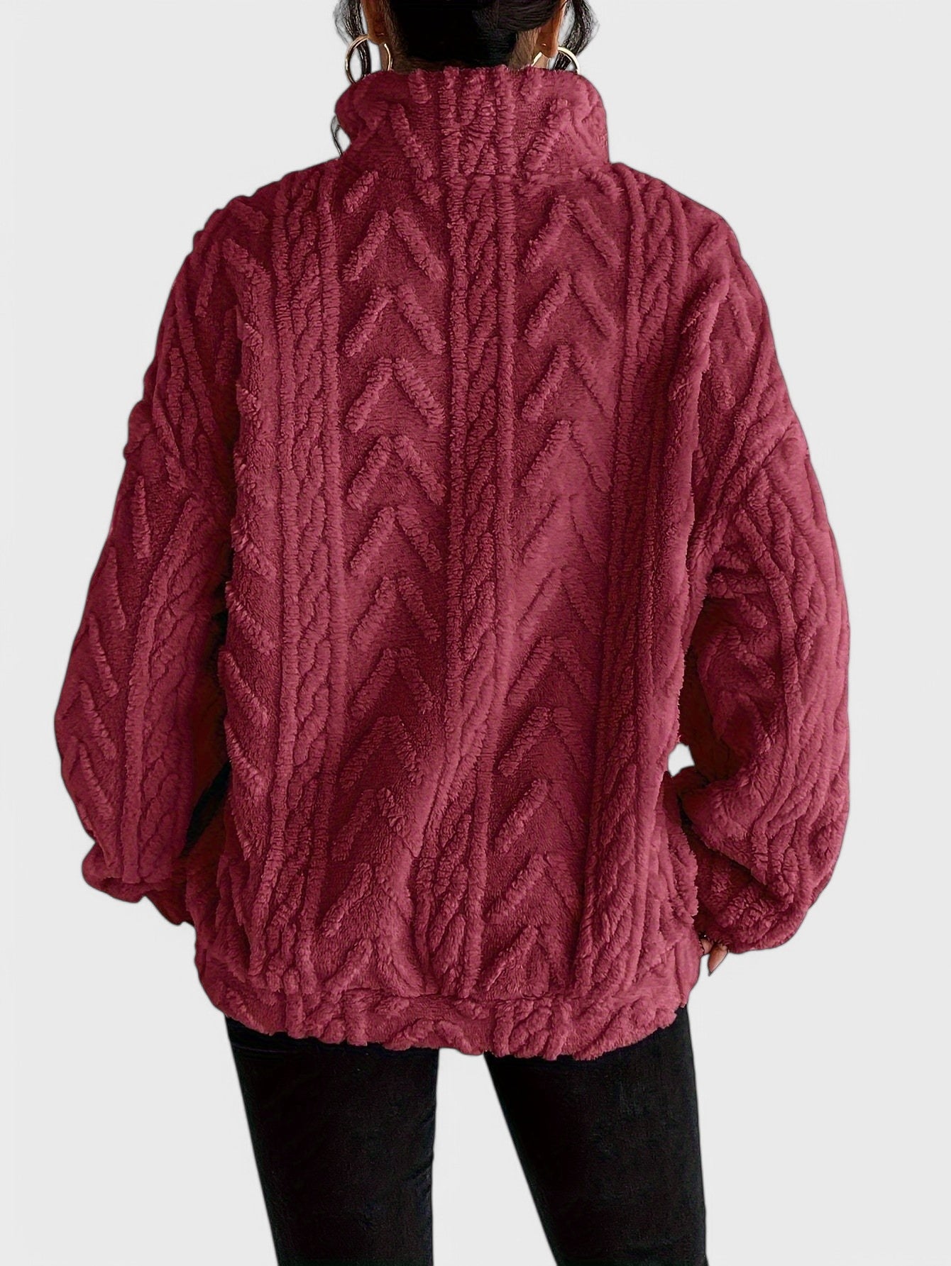 Hazel Elegancki Sweter Fleece