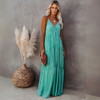 Jagienka™ | Damska Zielona Boho Sukienka Maxi