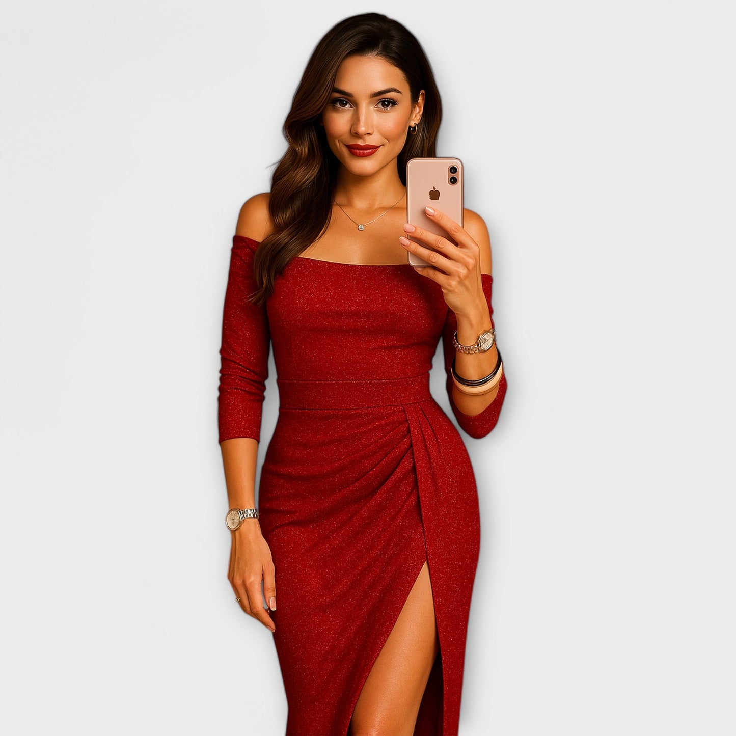 Variant image for Lena – Elegancka Sukienka z Odkrytymi Ramionami-37