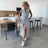 Kaja – Sukienka maxi w stylu denim
