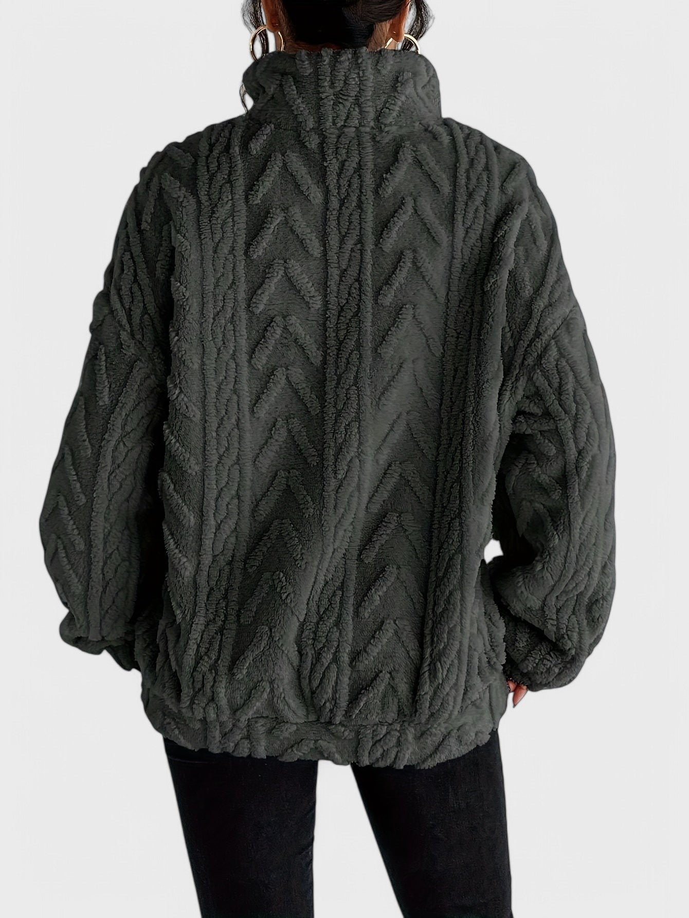 Hazel Elegancki Sweter Fleece