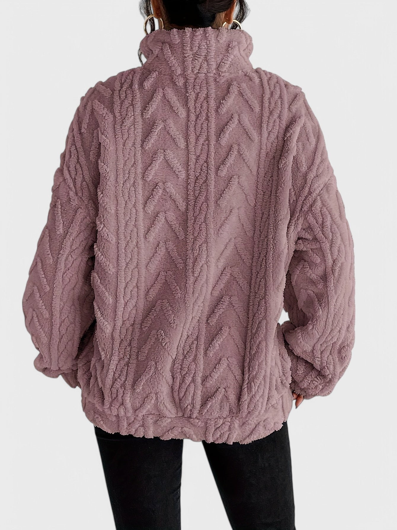 Hazel Elegancki Sweter Fleece