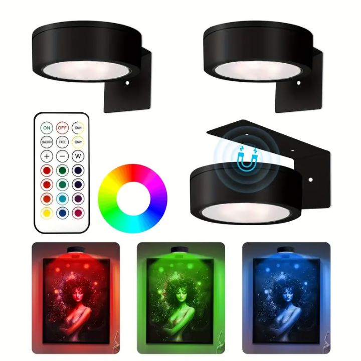 1+1 Gratis | Magnetyczne LED Oświetlenie Obrazów – Przyciemniające i Ładowalne