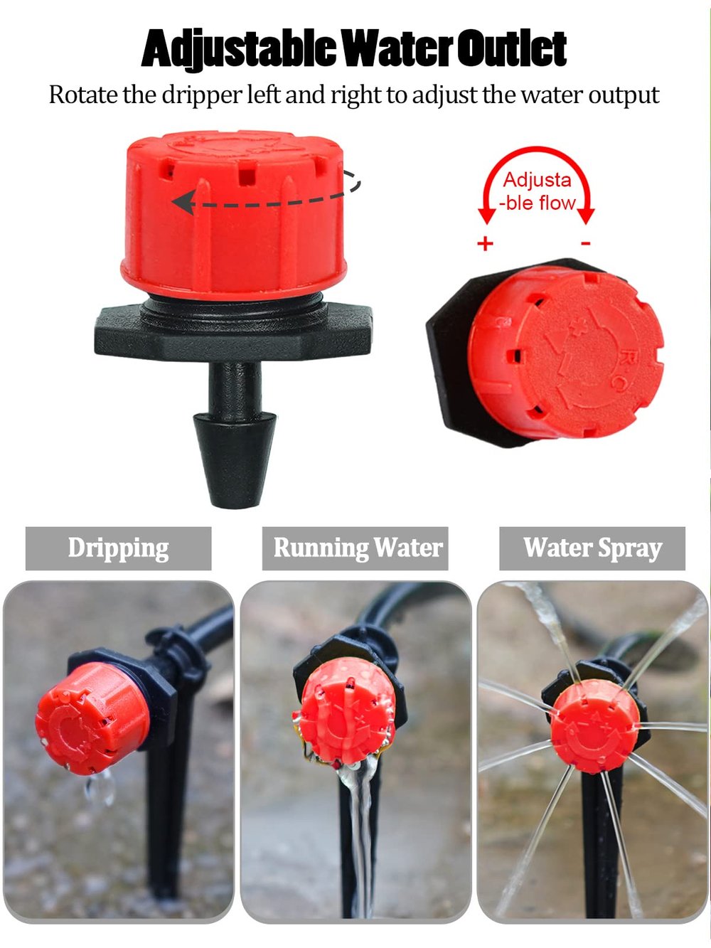 Adjustable Irrigation Drippers for Precise Plant Care