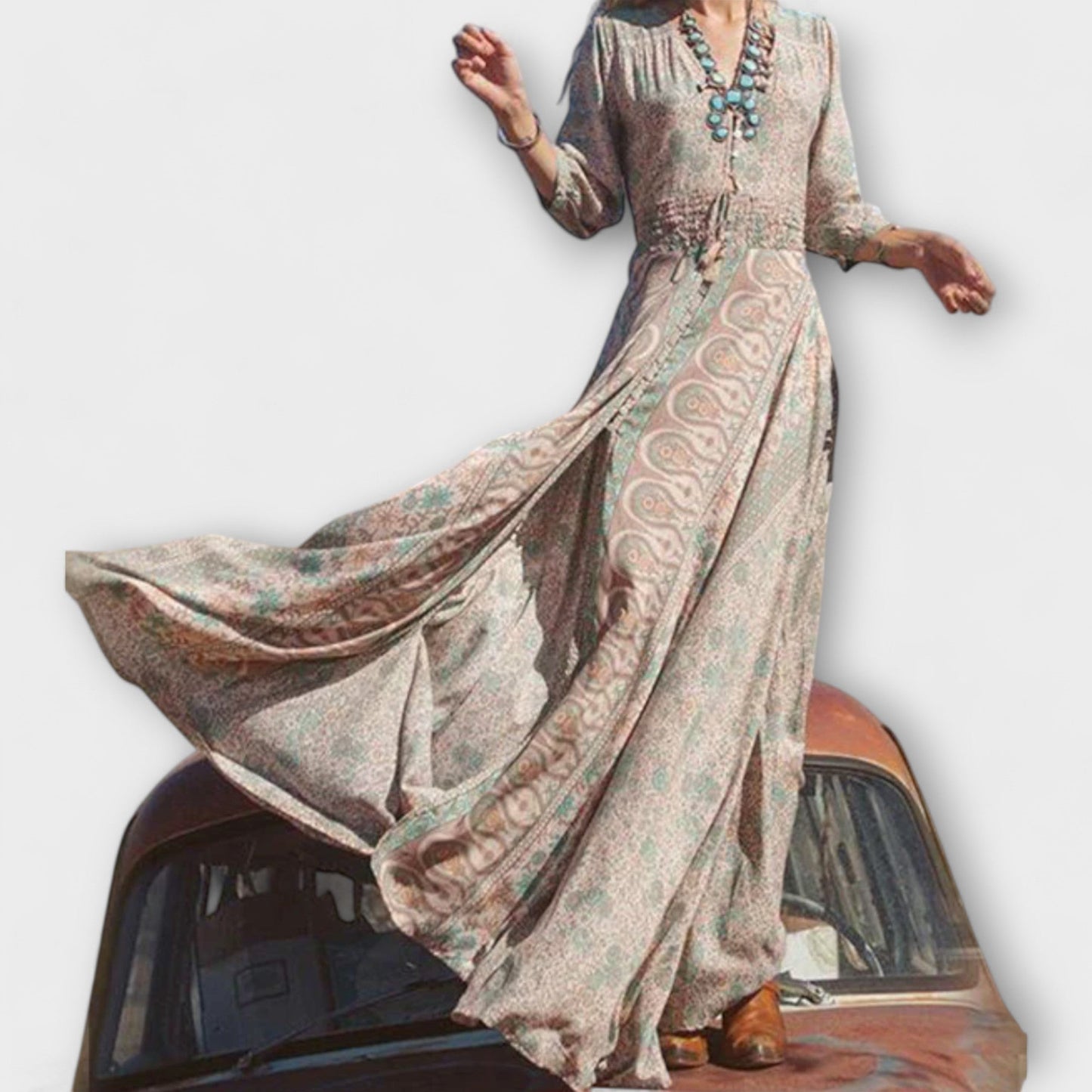 Casualowa sukienka maxi w stylu boho