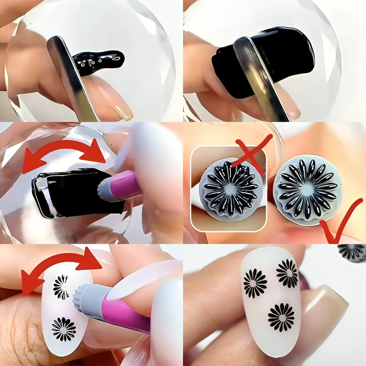 5+5 Darmowe | DesignPress™ Szybki Stempel do Wzorków na Paznokcie