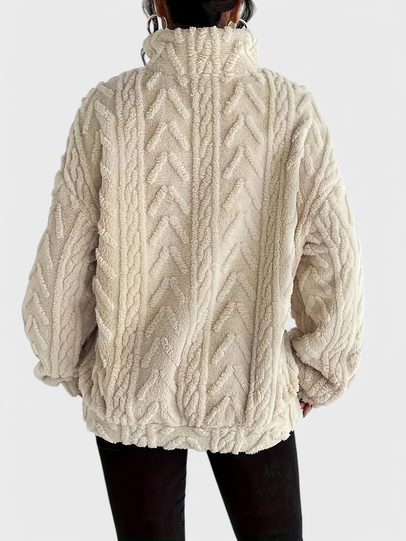 Hazel Elegancki Sweter Fleece