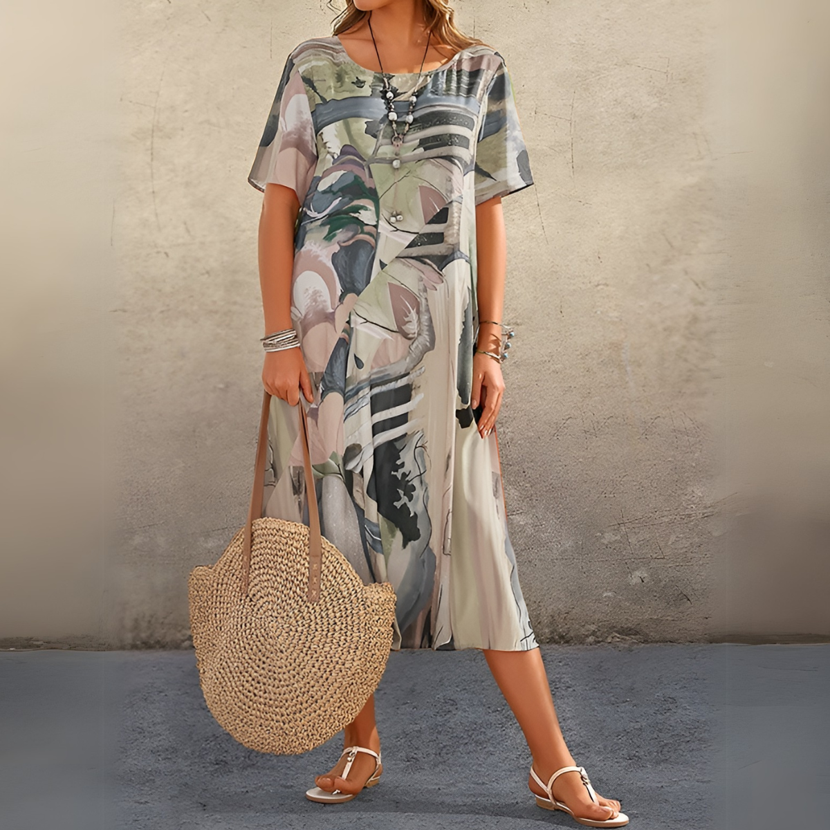 Joelle | Kwiatowa sukienka w zwiewnym i eleganckim stylu