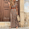 Sabina™ | Damska Boho Sukienka Maxi z Paskiem