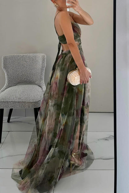 Giselle - Urokliwa Maxi-sukienka z Kwiatowym Wzorem