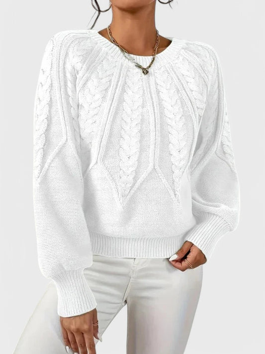 Mila Elegancki Sweter z Warkoczem
