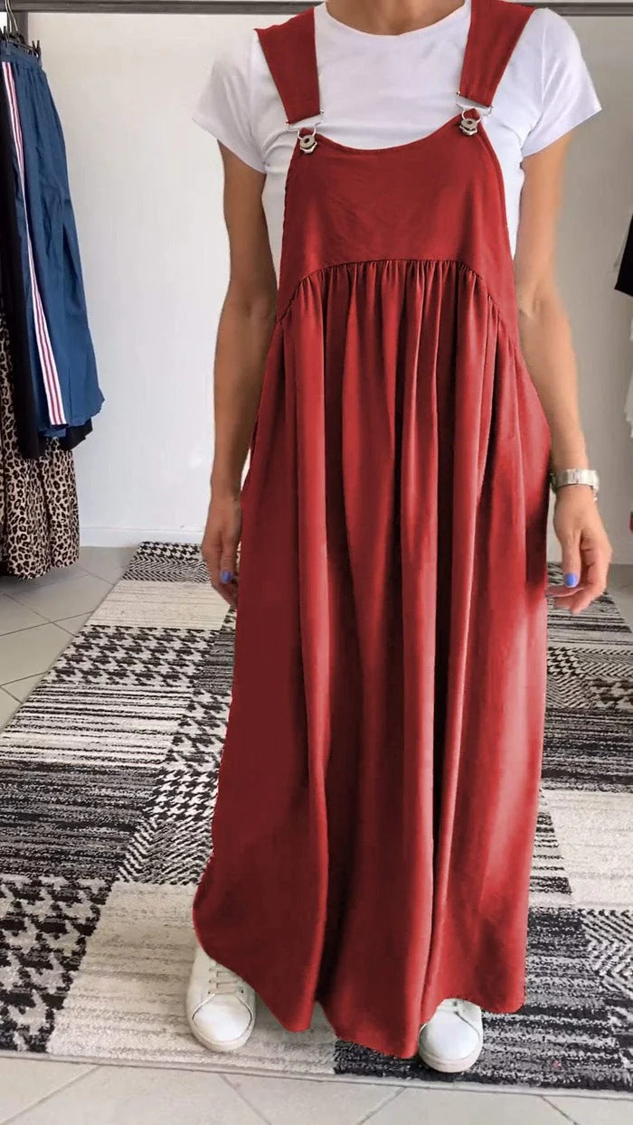 Alice | Sukienka casual z regulowanymi ramiączkami w jednolitym kolorze
