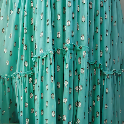 Jagienka™ | Damska Zielona Boho Sukienka Maxi