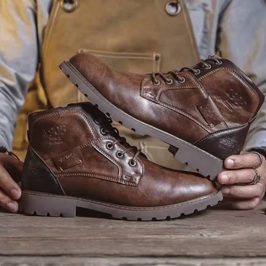 Aaron™ | Męskie Botki z Vintage Skóry