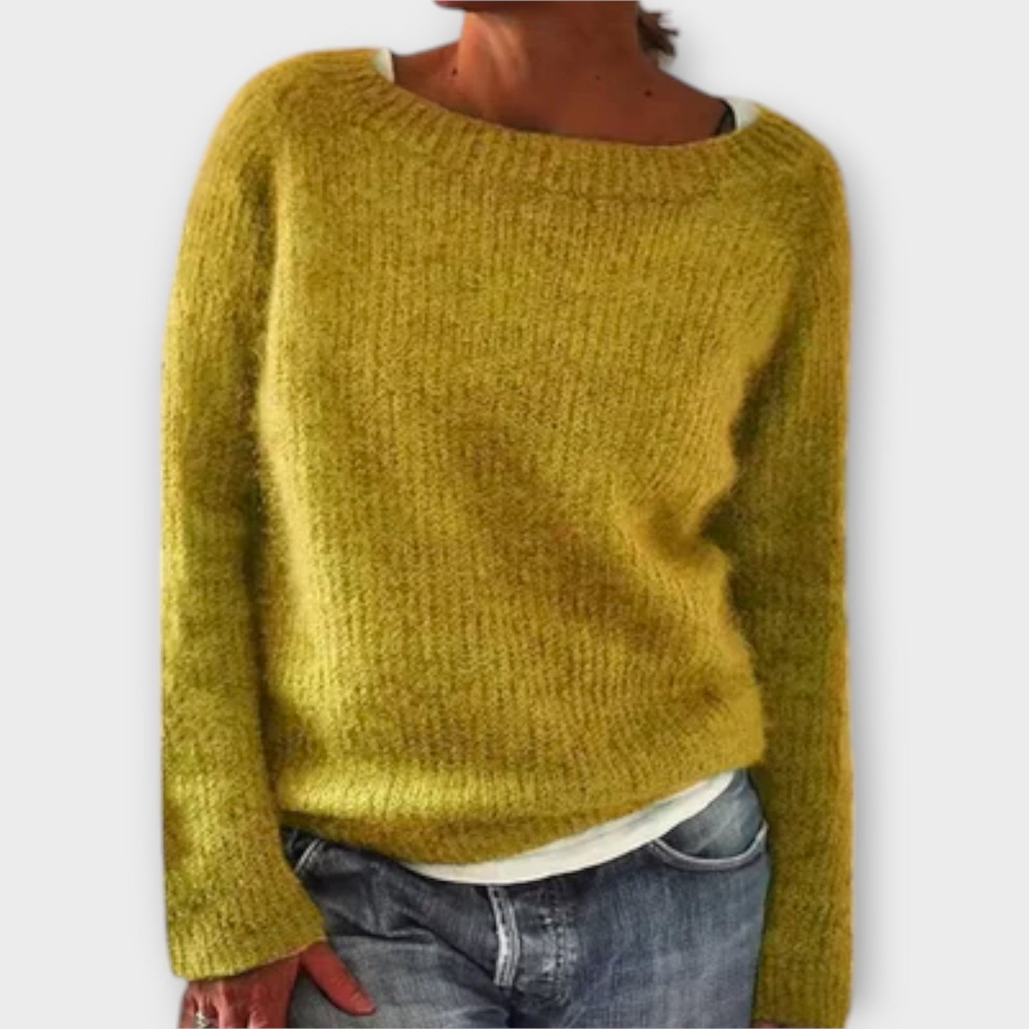 Variant image for  Regine - Jednokolorowy sweter z dzianiny-16