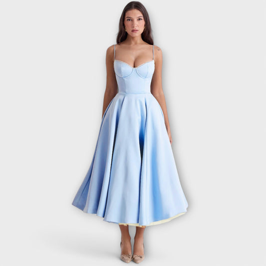 Elegancka Sukienka Midi dla Nieskazitelnego Letniego Stylu