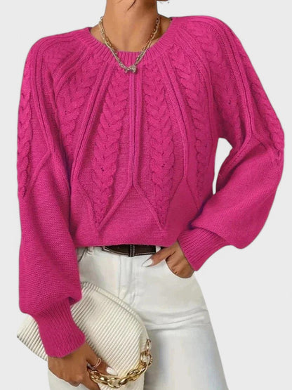 Mila Elegancki Sweter z Warkoczem