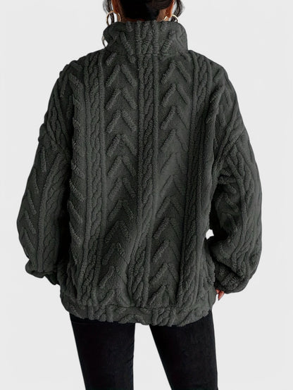 Hazel Elegancki Sweter Fleece