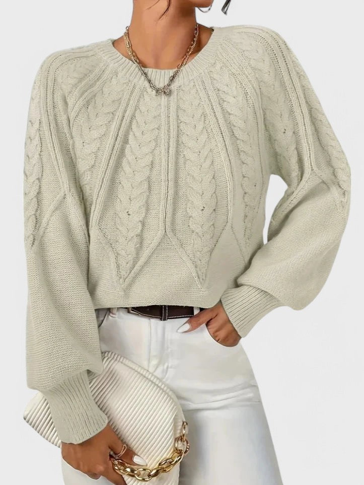Mila Elegancki Sweter z Warkoczem