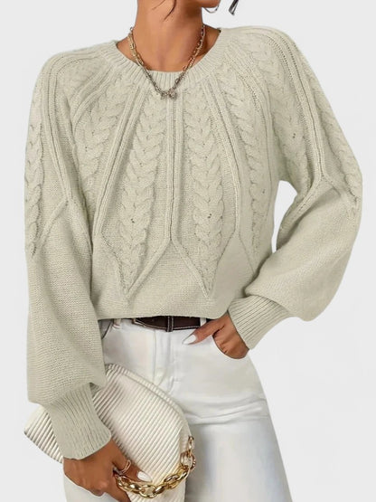 Mila Elegancki Sweter z Warkoczem