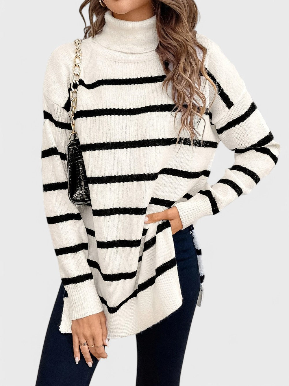 Maya Stylowy sweter w paski