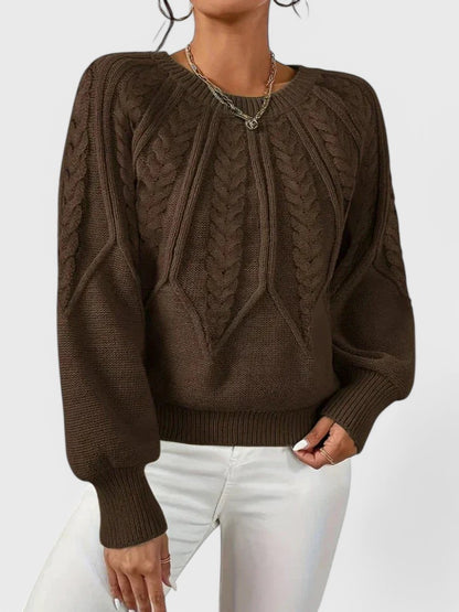 Mila Elegancki Sweter z Warkoczem