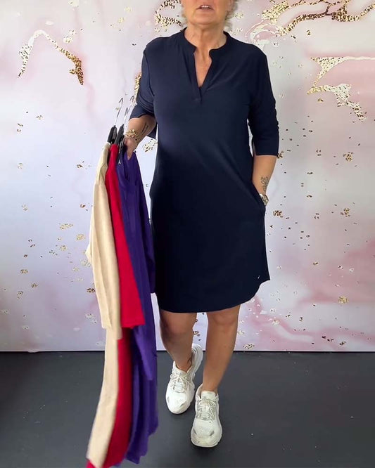 Hanne | Elegancka Sukienka z Dekoltem w Serek