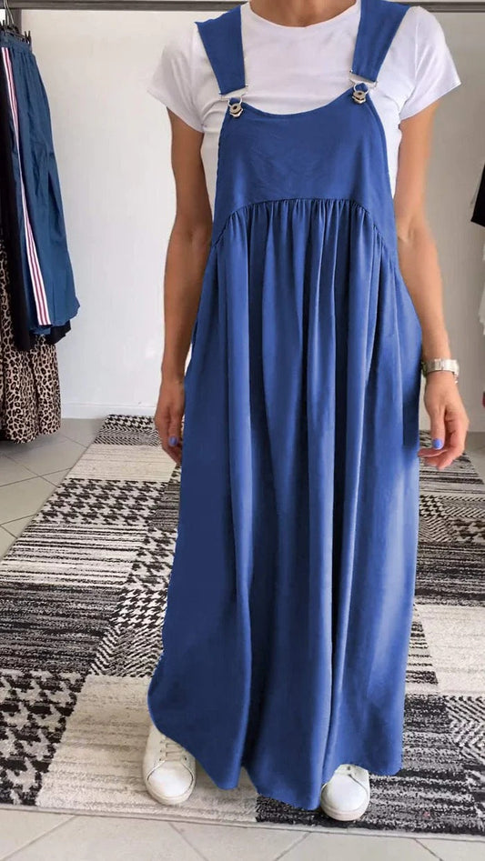 Alice | Sukienka casual z regulowanymi ramiączkami w jednolitym kolorze