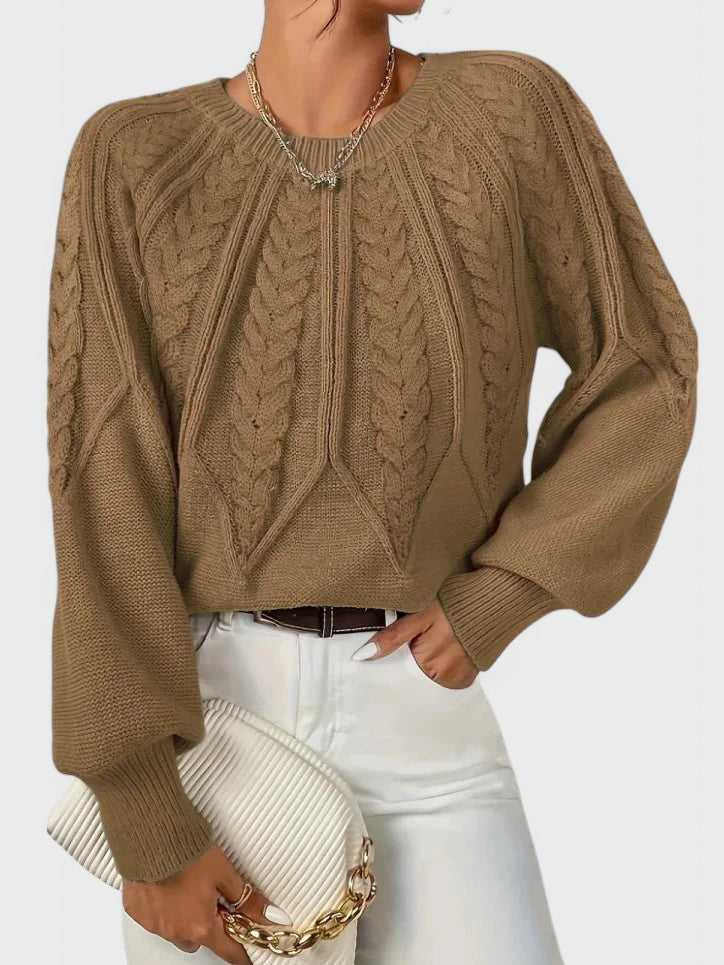 Mila Elegancki Sweter z Warkoczem