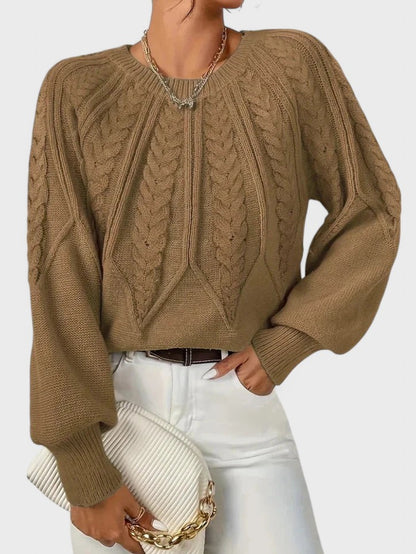 Mila Elegancki Sweter z Warkoczem