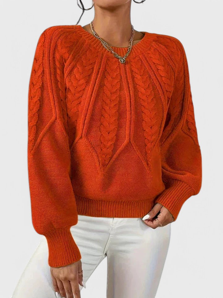 Mila Elegancki Sweter z Warkoczem