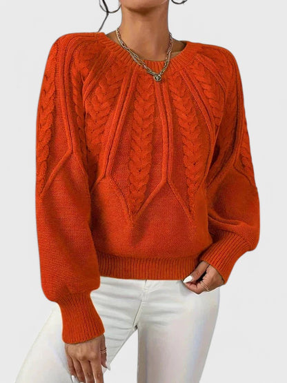 Mila Elegancki Sweter z Warkoczem