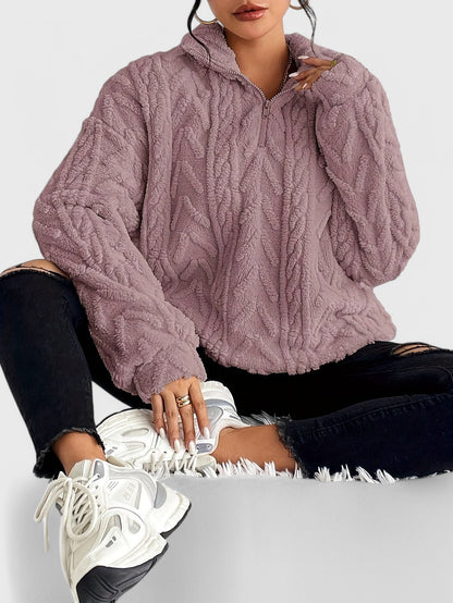 Hazel Elegancki Sweter Fleece