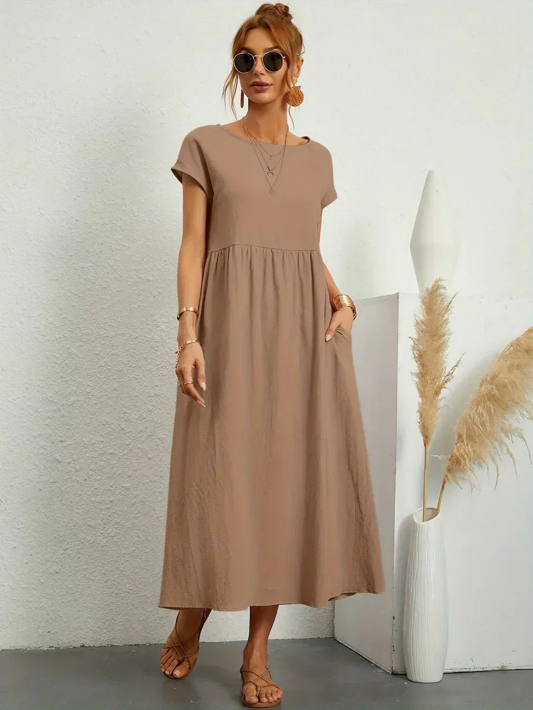 Natalia | Zrelaksowana sukienka midi
