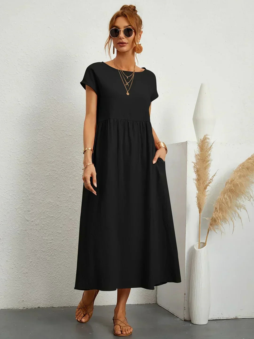 Natalia | Zrelaksowana sukienka midi