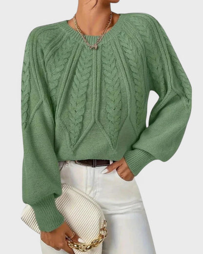 Mila Elegancki Sweter z Warkoczem