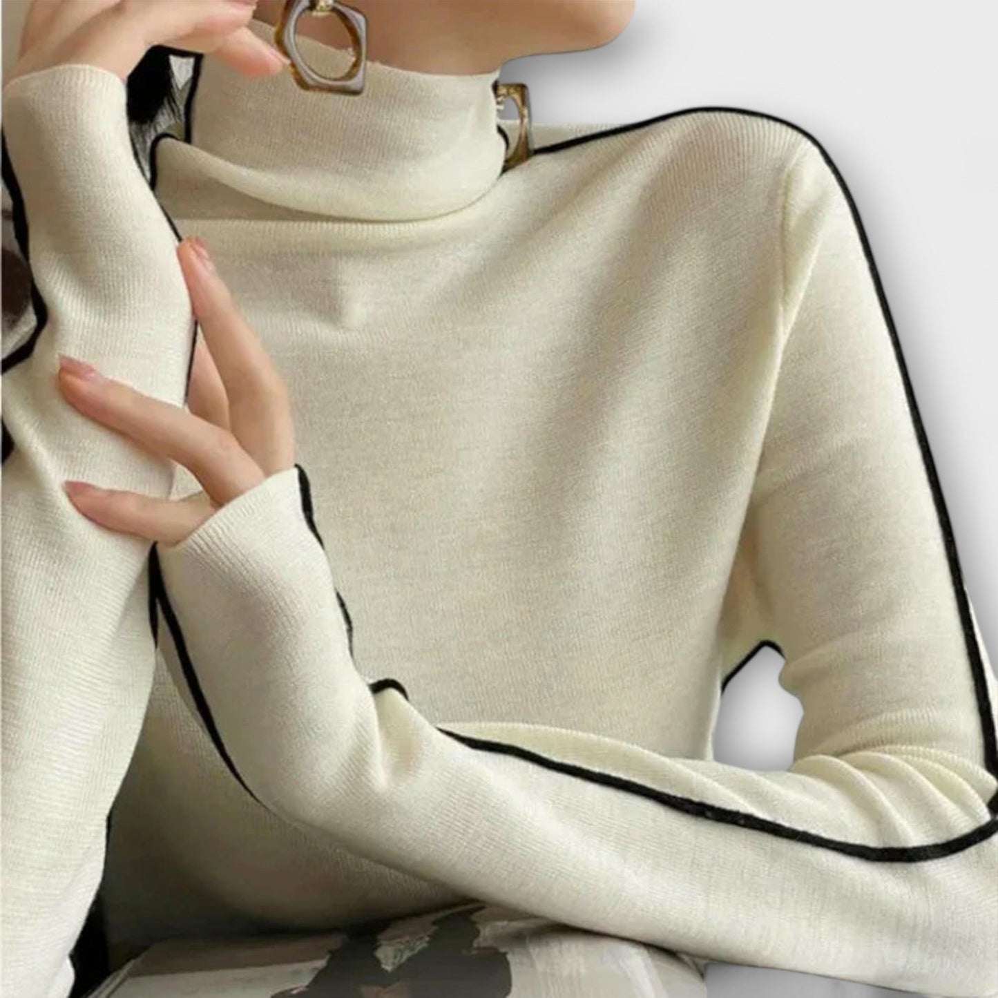 Variant image for  Raylyn - Miękki dzianinowy sweter z golfem-1