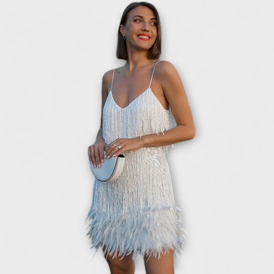 Samba - Elegancka sukienka koktajlowa z połyskującymi cekinami