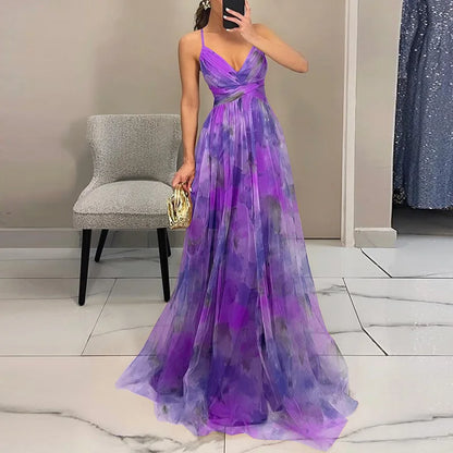 Giselle - Urokliwa Maxi-sukienka z Kwiatowym Wzorem