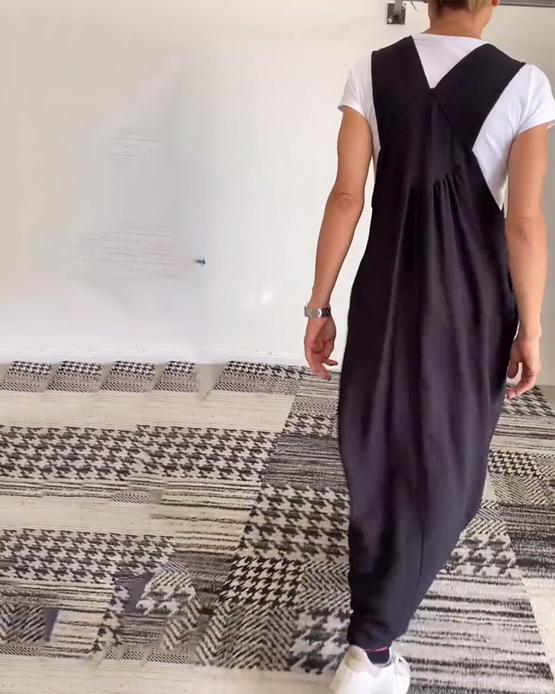 Alice | Sukienka casual z regulowanymi ramiączkami w jednolitym kolorze