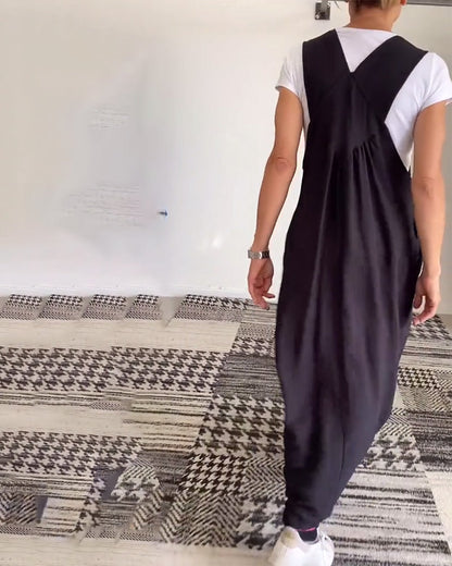 Alice | Sukienka casual z regulowanymi ramiączkami w jednolitym kolorze
